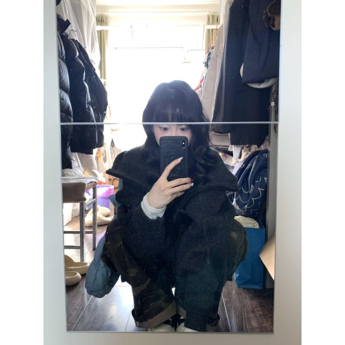 灰色連帽超好看厚毛衣女款2025新款冬季穿搭慵懶高級感針織衫外套 灰色連帽超好看厚毛衣女款2025新款冬季穿搭慵懶高級感針織衫外套