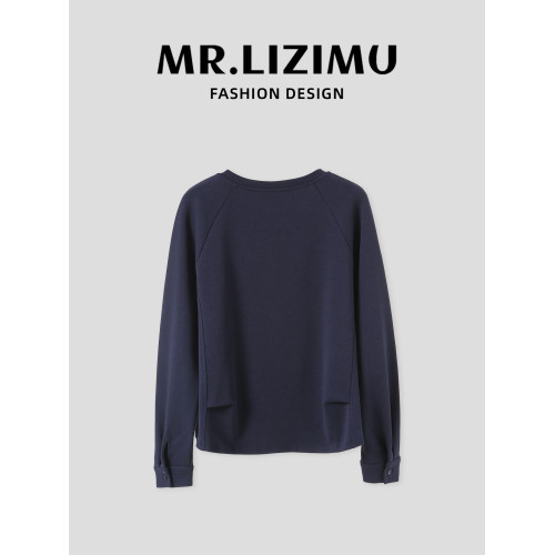 李子木先生美式復古字母印花長袖衛衣女2025秋季新款圓領百搭上衣