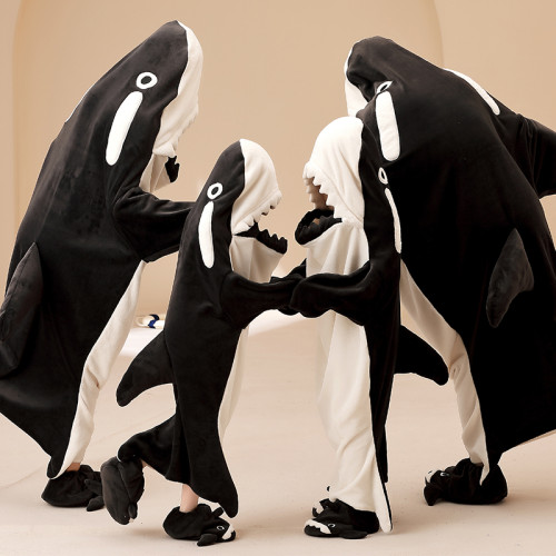 鯊魚寶寶睡袋親子裝珊瑚絨兒童萬聖節睡衣男孩搞怪cosplay家居服 鯊魚寶寶睡袋親子裝珊瑚絨兒童萬聖節睡衣男孩搞怪cosplay家居服