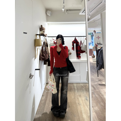 黑澤玄七2025秋季新款微胖毛針織衫外套女長袖修身收腰顯瘦上衣