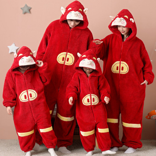 搞怪奶龍睡衣連體親子裝冬季珊瑚絨男童保暖睡袋兒童連帽家居服女 搞怪奶龍睡衣連體親子裝冬季珊瑚絨男童保暖睡袋兒童連帽家居服女