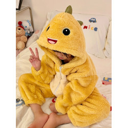 親子裝睡衣一家三口小奶龍冬天衣服母女2025新款兒童家居服連體衣