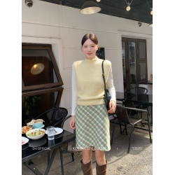 DH OFFICIAL 大花【黃油多士 butter】韓系軟糯圈圈紗鏤空馬甲