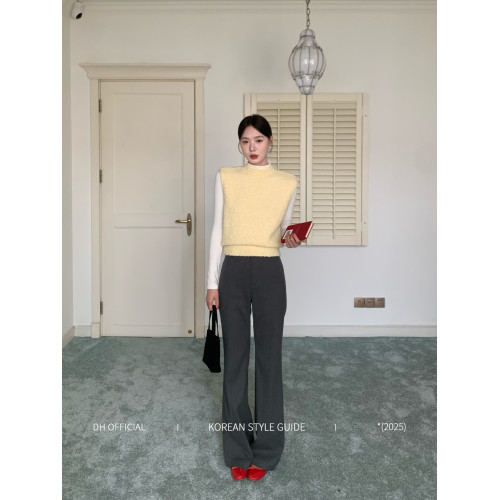 DH OFFICIAL 大花【黃油多士 butter】韓系軟糯圈圈紗鏤空馬甲