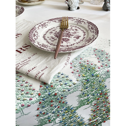 北歐INS風聖誕裝飾防水防油桌布布藝 美式復古綠色節日喜慶茶幾布 北歐INS風聖誕裝飾防水防油桌布布藝 美式復古綠色節日喜慶茶幾布