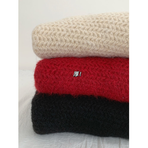 獨衣 一字肩聖誕紅色中長款針織毛衣女秋冬寬松慵懶穿搭露肩上衣 獨衣 一字肩聖誕紅色中長款針織毛衣女秋冬寬松慵懶穿搭露肩上衣