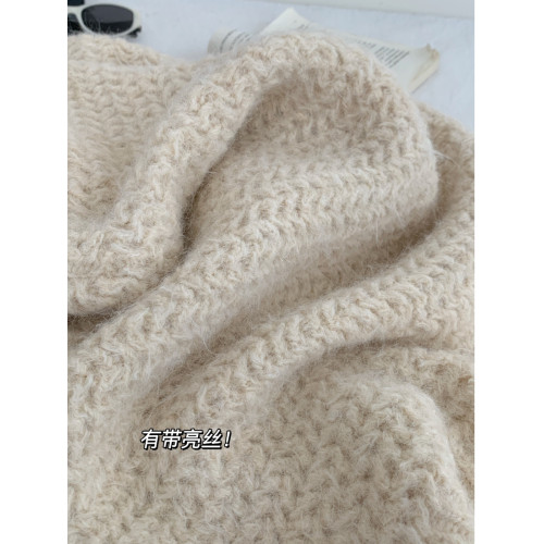 獨衣 一字肩聖誕紅色中長款針織毛衣女秋冬寬松慵懶穿搭露肩上衣 獨衣 一字肩聖誕紅色中長款針織毛衣女秋冬寬松慵懶穿搭露肩上衣