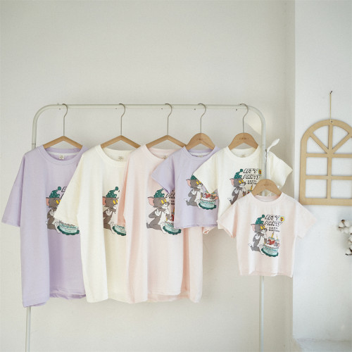 韓國童裝ins親子裝短袖t恤純棉可愛卡通老鼠夏款母女母子裝兄妹 韓國童裝ins親子裝短袖t恤純棉可愛卡通老鼠夏款母女母子裝兄妹