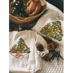 小月齡親子裝母女母子裝秋冬韓版聖誕節加絨衛衣嬰幼兒連體包屁衣