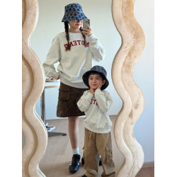 特別的親子裝一家三口春秋衛衣母女母子裝時髦洋氣高級感全家照