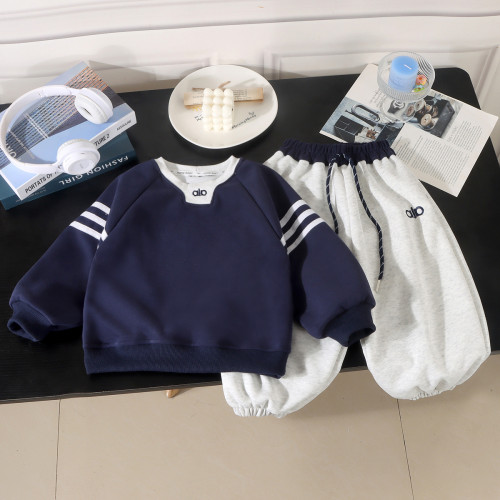 2025兒童新款春季棉質套裝親子裝男女童韓版運動倆件套時尚衛衣