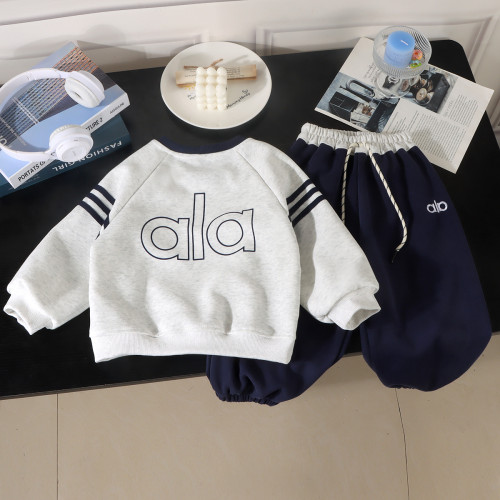 2025兒童新款春季棉質套裝親子裝男女童韓版運動倆件套時尚衛衣