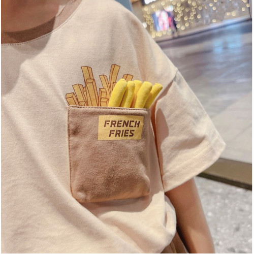 薯條親子裝嬰兒一家三口四口2025新款親子夏母女母子網紅短袖t恤 薯條親子裝嬰兒一家三口四口2025新款親子夏母女母子網紅短袖t恤