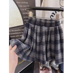 女童三件套秋季親子裝韓版英倫學院風衛衣格子裙套裝洋氣潮中大童