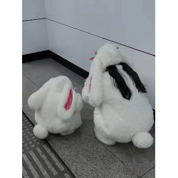 可愛毛絨小兔嘰加絨加厚兔子套裝可愛外衣親子裝毛毛母女裝兒童