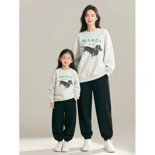 MARDI ERSHEO韓國經典臘腸狗親子裝衛衣一家三四口秋冬母子母女裝 MARDI ERSHEO韓國經典臘腸狗親子裝衛衣一家三四口秋冬母子母女裝