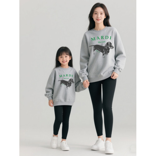 MARDI ERSHEO韓國經典臘腸狗親子裝衛衣一家三四口秋冬母子母女裝 MARDI ERSHEO韓國經典臘腸狗親子裝衛衣一家三四口秋冬母子母女裝