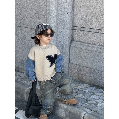 不一樣的親子裝一家三口高級感全家母子秋季時尚洋氣拼接毛衣衛衣 不一樣的親子裝一家三口高級感全家母子秋季時尚洋氣拼接毛衣衛衣