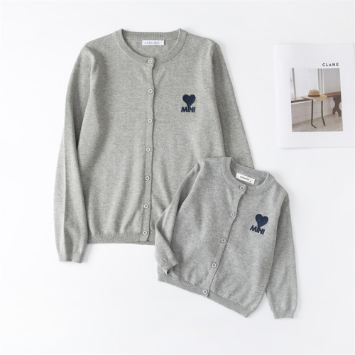 女童針織開衫兒童親子裝母女裝薄款毛衣外套中小童寶寶春秋款 女童針織開衫兒童親子裝母女裝薄款毛衣外套中小童寶寶春秋款