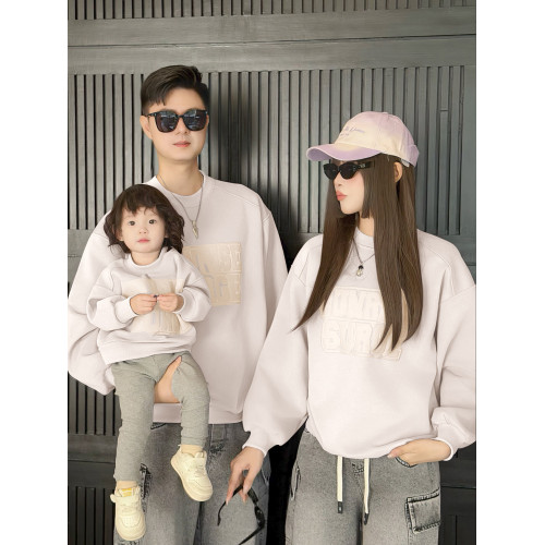 親子裝一家三口長袖衛衣2025新款秋冬季母子母女高級感四口全家裝 親子裝一家三口長袖衛衣2025新款秋冬季母子母女高級感四口全家裝