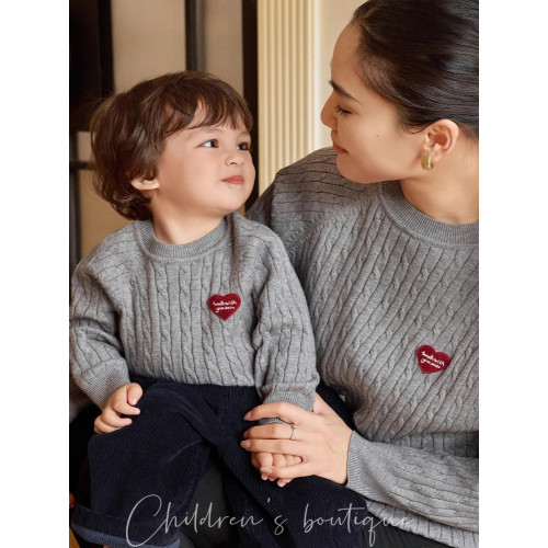 親子裝毛衣2025秋冬新款一家三口韓版復古針織衫套頭寬松款過年服 親子裝毛衣2025秋冬新款一家三口韓版復古針織衫套頭寬松款過年服