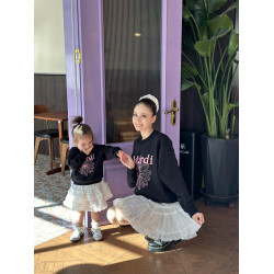 高級感特別的親子裝春秋純棉圓領衛衣母女母子裝設計感三口親子裝