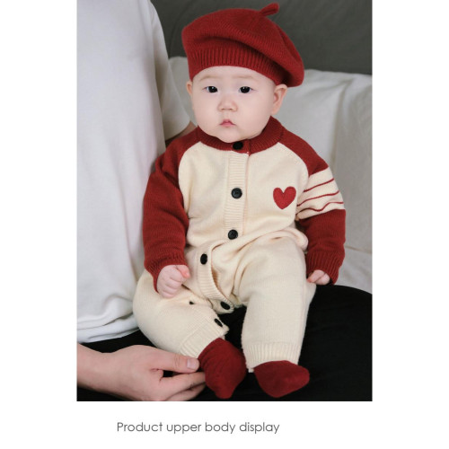 小月齡親子裝毛衣一家三口2026新年秋季全家洋氣紅色母女開衫外套 小月齡親子裝毛衣一家三口2026新年秋季全家洋氣紅色母女開衫外套