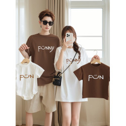 韓版親子裝t恤網紅夏季新款一家三口母子母女裝純棉短袖a類嬰兒款