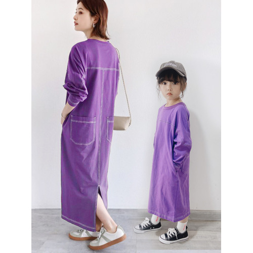 日系親子裝春秋女童洋氣純棉長袖衛衣連衣裙長款裙子寬松母女裝 日系親子裝春秋女童洋氣純棉長袖衛衣連衣裙長款裙子寬松母女裝