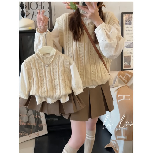 炸街親子裝2024新款秋冬一家三口洋氣韓版母女母子裝針織毛衣外套 炸街親子裝2024新款秋冬一家三口洋氣韓版母女母子裝針織毛衣外套