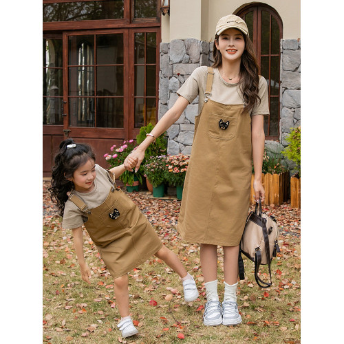 高級條紋親子裝夏季一家三口背帶套裝洋氣母子母女裝四口全家服潮 高級條紋親子裝夏季一家三口背帶套裝洋氣母子母女裝四口全家服潮