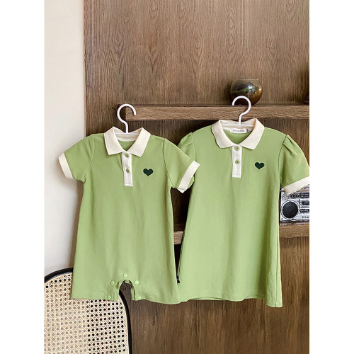 親子裝一家三口四口夏裝短袖t恤POLO衫母女連衣裙嬰兒高級全家裝 親子裝一家三口四口夏裝短袖t恤POLO衫母女連衣裙嬰兒高級全家裝