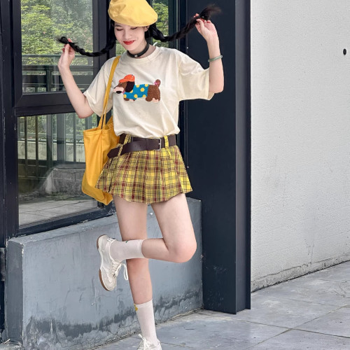 圓小柒特別的親子裝男女童短袖T恤母女母子一家三口四口多巴胺裝 圓小柒特別的親子裝男女童短袖T恤母女母子一家三口四口多巴胺裝