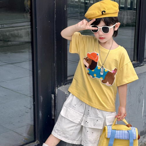 圓小柒特別的親子裝男女童短袖T恤母女母子一家三口四口多巴胺裝 圓小柒特別的親子裝男女童短袖T恤母女母子一家三口四口多巴胺裝