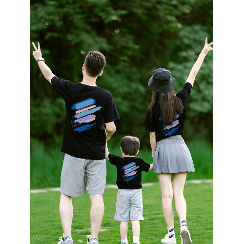 不一樣親子裝一家三口四口2025新款母女炸街純棉短袖t恤夏天季裝 不一樣親子裝一家三口四口2025新款母女炸街純棉短袖t恤夏天季裝
