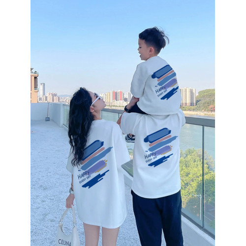 不一樣親子裝一家三口四口2025新款母女炸街純棉短袖t恤夏天季裝 不一樣親子裝一家三口四口2025新款母女炸街純棉短袖t恤夏天季裝