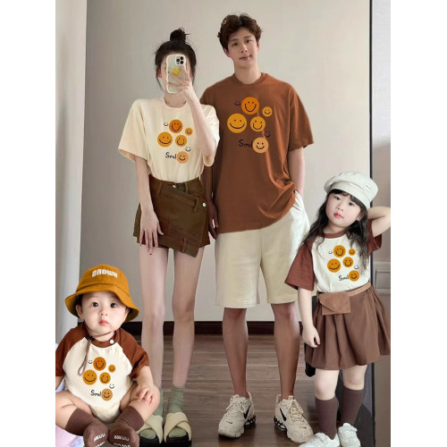 百天照親子裝一家三四口夏季嬰兒t恤周嵗拍照母女母子家庭裝短袖 百天照親子裝一家三四口夏季嬰兒t恤周嵗拍照母女母子家庭裝短袖