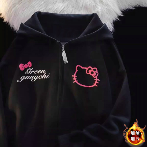 兒童連帽外套加絨衛衣女大童2025新款秋冬季開衫拉鍊親子裝上衣服 兒童連帽外套加絨衛衣女大童2025新款秋冬季開衫拉鍊親子裝上衣服