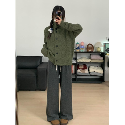 2025新款聖誕綠色毛衣外套慵懶高級感奶呼呼軟糯藝術生寬松上衣女