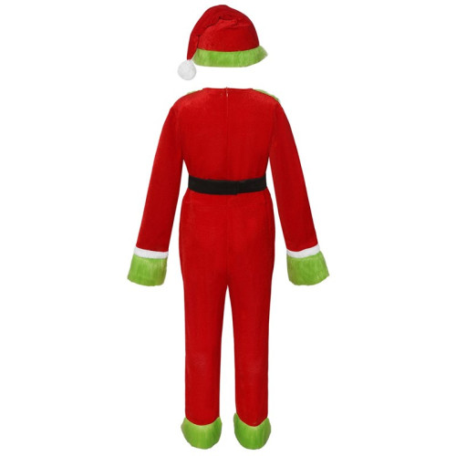 聖誕節cos服聖誕綠毛怪小孩款cosplay聖誕裝扮節日表演服裝女裝 聖誕節cos服聖誕綠毛怪小孩款cosplay聖誕裝扮節日表演服裝女裝