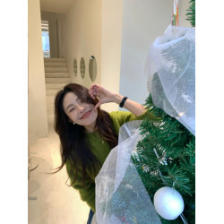 SOFTMOON 本期bi入 真馬海毛羊毛聖誕綠高質感毛衣