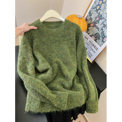 牛油果聖誕綠慵懶毛絨絨毛衣外套女秋冬加厚保暖針織衫巨好看上衣 牛油果聖誕綠慵懶毛絨絨毛衣外套女秋冬加厚保暖針織衫巨好看上衣