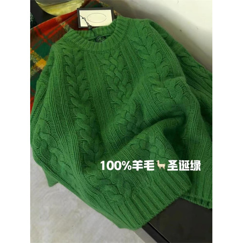 專櫃撤迴聖誕綠色麻花加厚套頭毛衣秋冬濮院慵懶風羊毛針織衫 專櫃撤迴聖誕綠色麻花加厚套頭毛衣秋冬濮院慵懶風羊毛針織衫