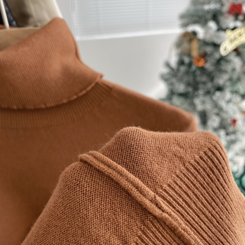 韓系簡約純色柔軟彈力聖誕綠高領針織衫 0.25KG 韓系簡約純色柔軟彈力聖誕綠高領針織衫 0.25KG