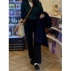 韓國thebarnnet秋冬顯瘦冷白復古聖誕綠氛圍感毛衣針織衫開衫女