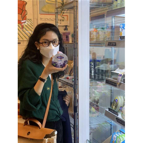 韓國thebarnnet秋冬顯瘦冷白復古聖誕綠氛圍感毛衣針織衫開衫女