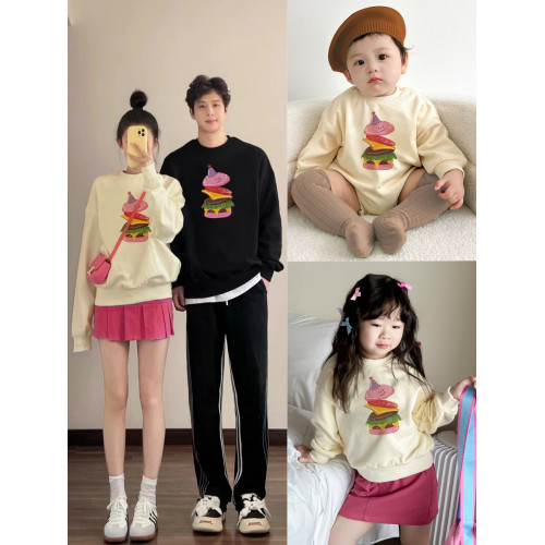 親子裝母女衛衣一家三口四口嬰兒衣服2025秋季高級純棉母子親子服 親子裝母女衛衣一家三口四口嬰兒衣服2025秋季高級純棉母子親子服