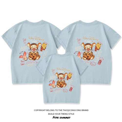 2025新款潮特別的一家三口四口親子裝純棉短袖t恤洋氣母子女半袖 2025新款潮特別的一家三口四口親子裝純棉短袖t恤洋氣母子女半袖