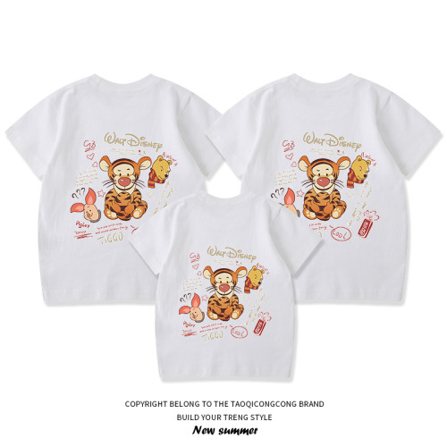 2025新款潮特別的一家三口四口親子裝純棉短袖t恤洋氣母子女半袖 2025新款潮特別的一家三口四口親子裝純棉短袖t恤洋氣母子女半袖