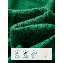 W熙世界聖誕綠色毛衣2025冬季新款氛圍感穿搭寬松慵懶軟糯針織衫